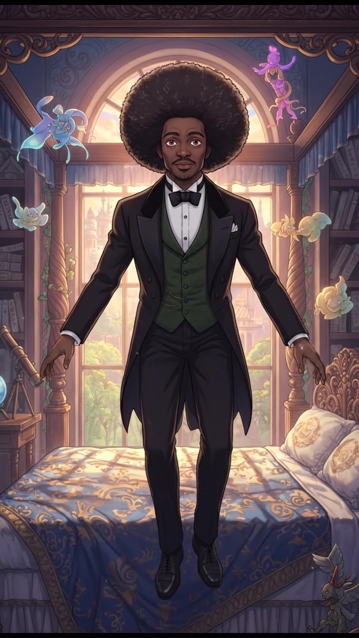 floating back down to their bed as dawn approaches, dreams fading into morning light