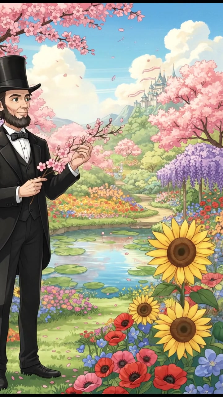 In a flower blooming garden