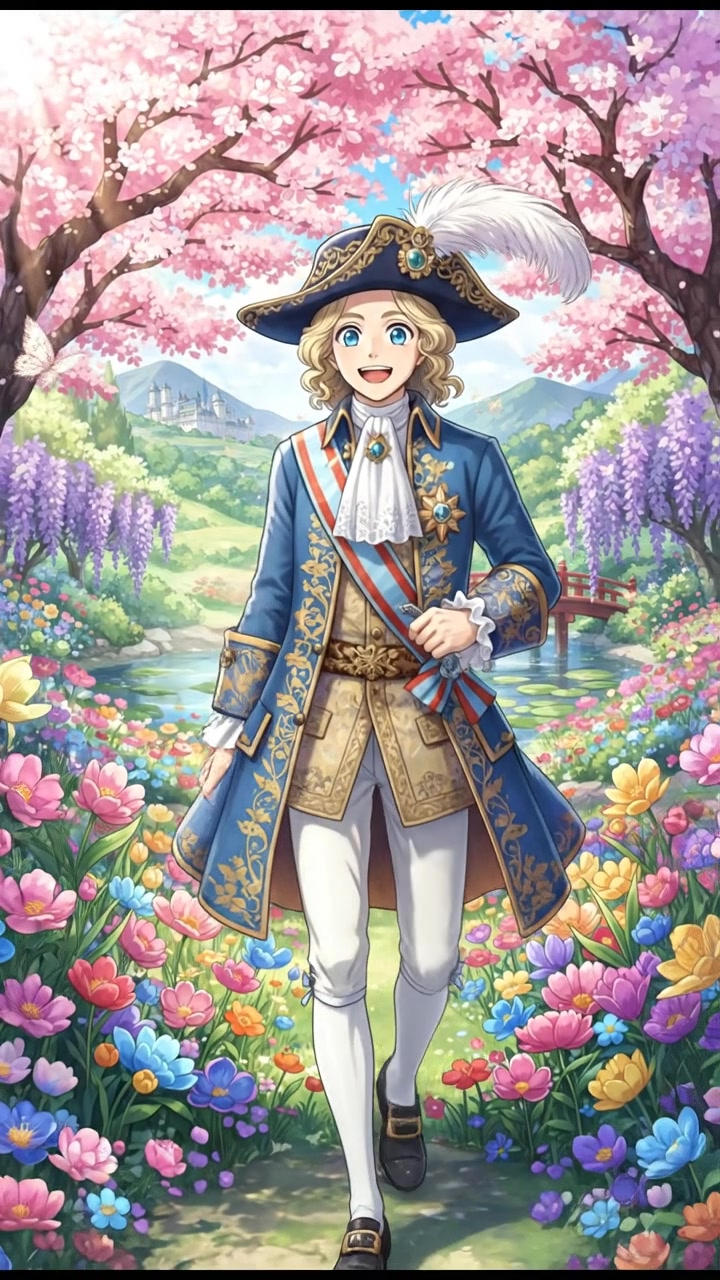 In a flower blooming garden