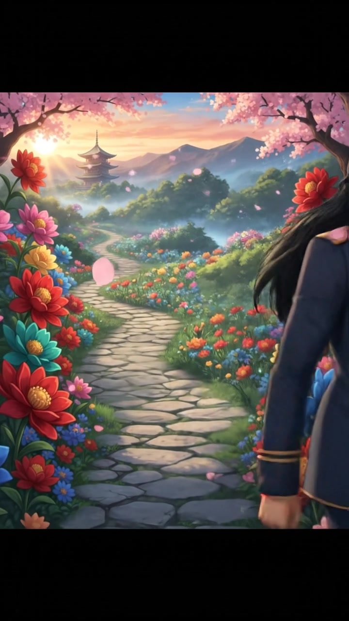 In a flower blooming garden