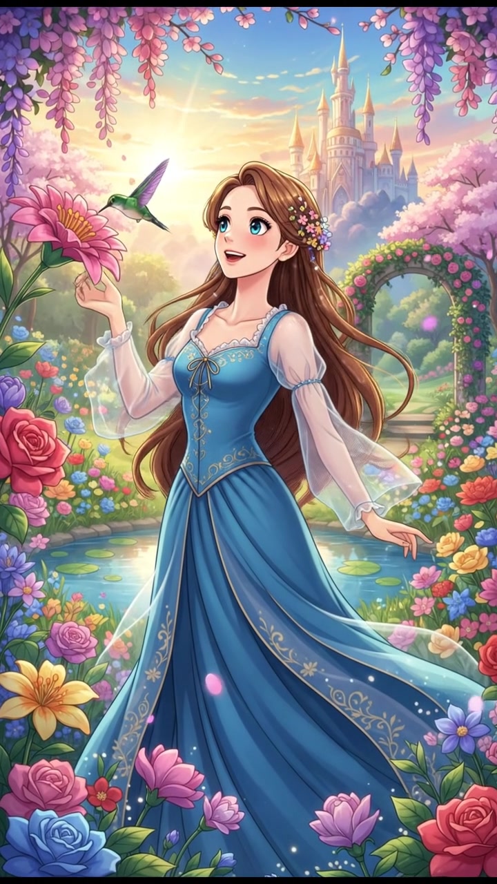 In a flower blooming garden