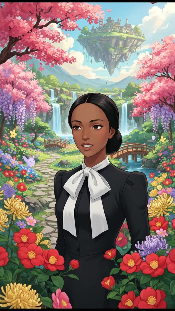 In a flower blooming garden