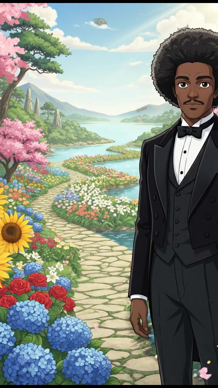 In a flower blooming garden