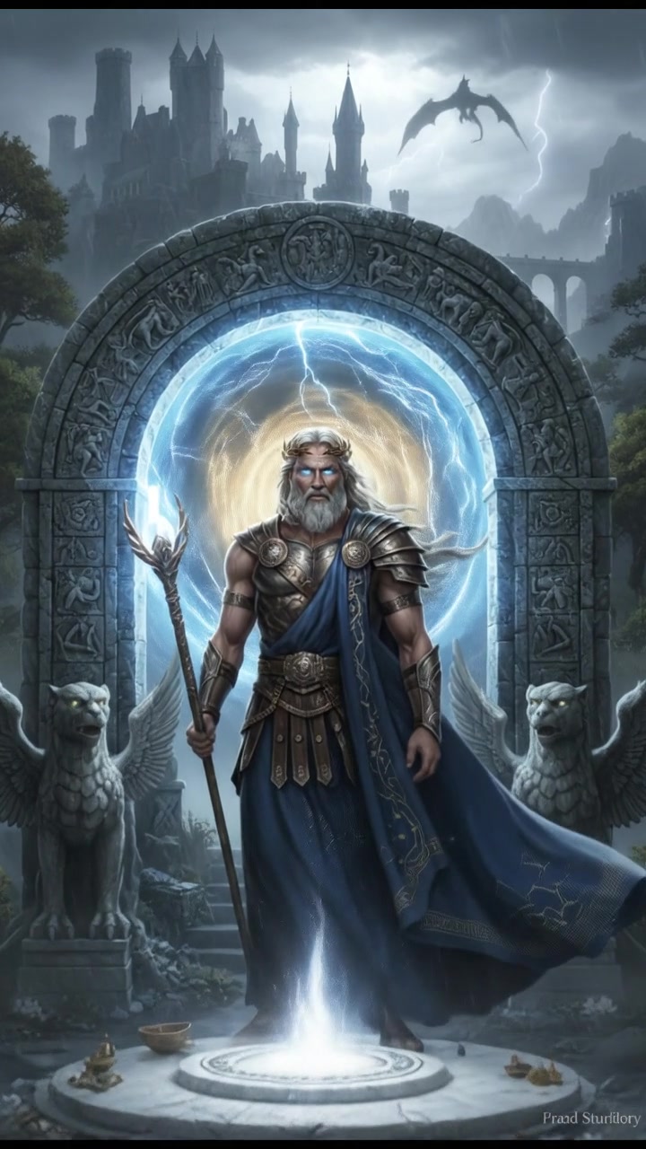 standing before a magical gate or portal that can only be opened by true devotion