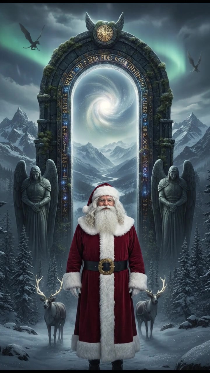 standing before a magical gate or portal that can only be opened by true devotion