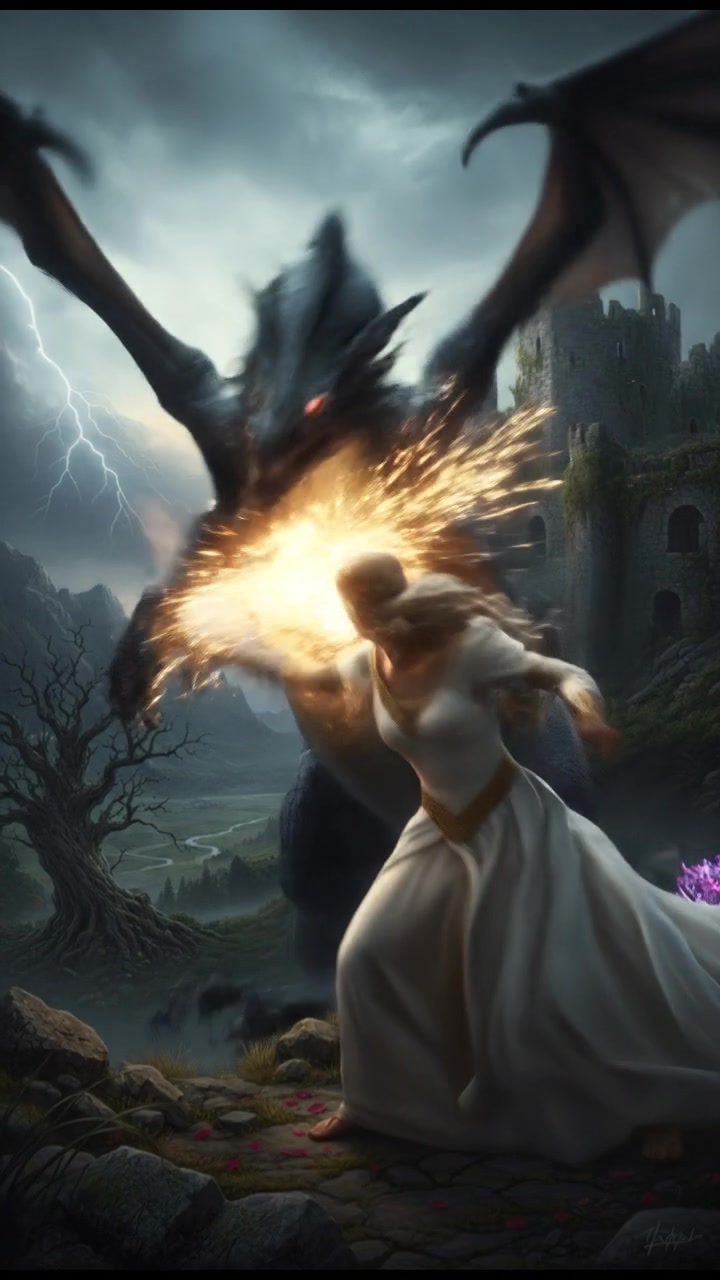 fighting a mythical creature to retrieve a rare artifact symbolizing love