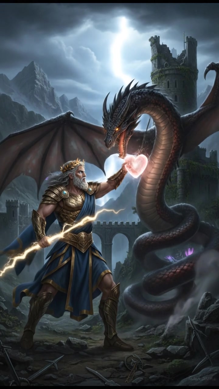 fighting a mythical creature to retrieve a rare artifact symbolizing love