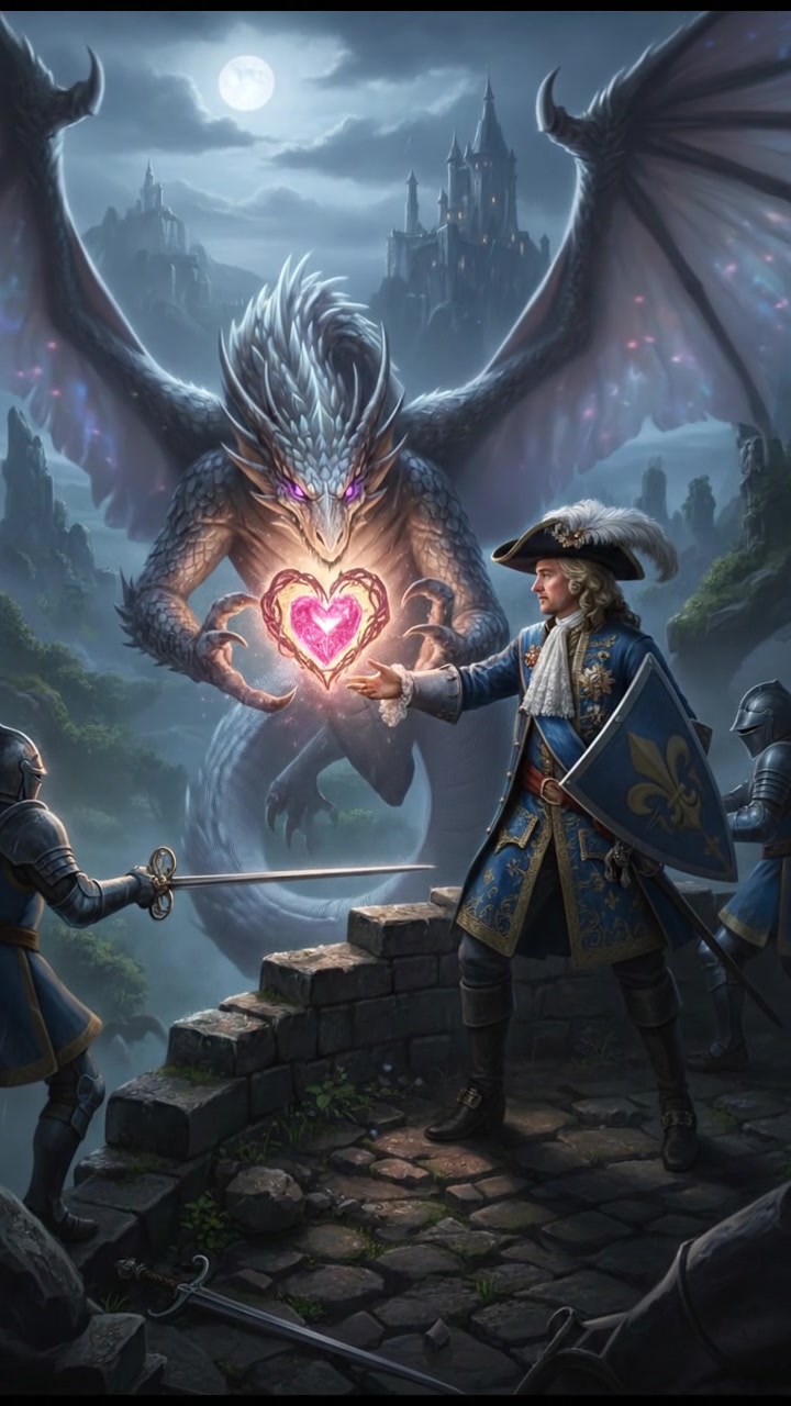 fighting a mythical creature to retrieve a rare artifact symbolizing love
