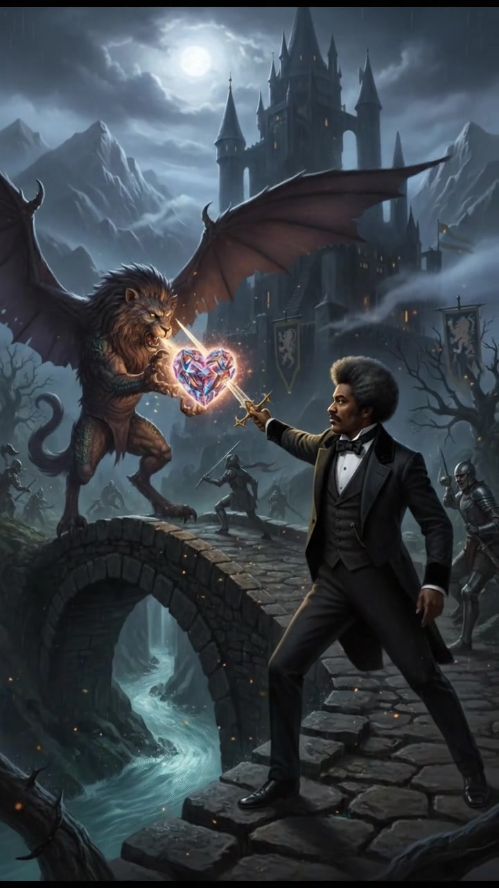 fighting a mythical creature to retrieve a rare artifact symbolizing love