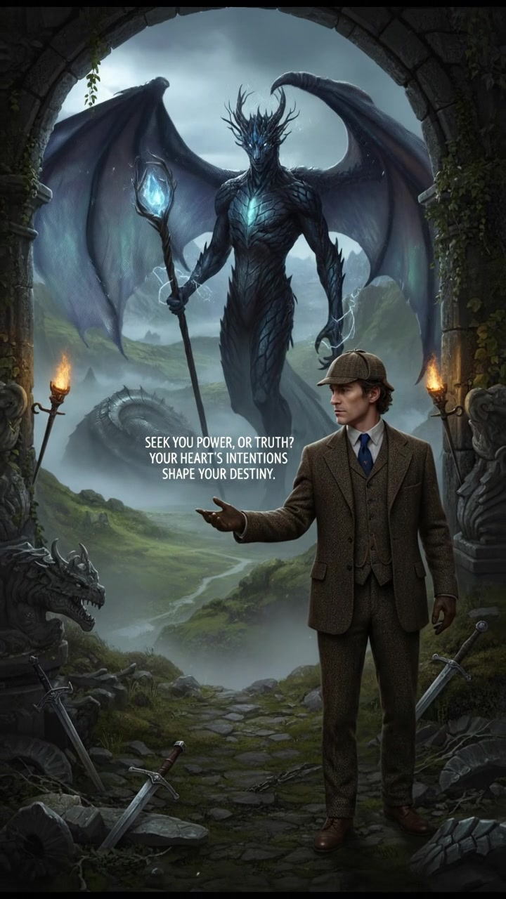 receiving guidance from a mystical being who challenges their intentions