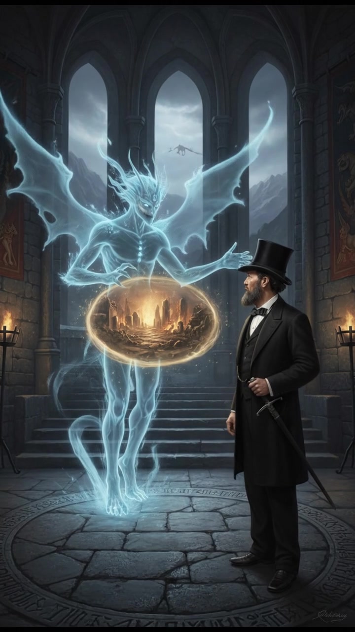 receiving guidance from a mystical being who challenges their intentions