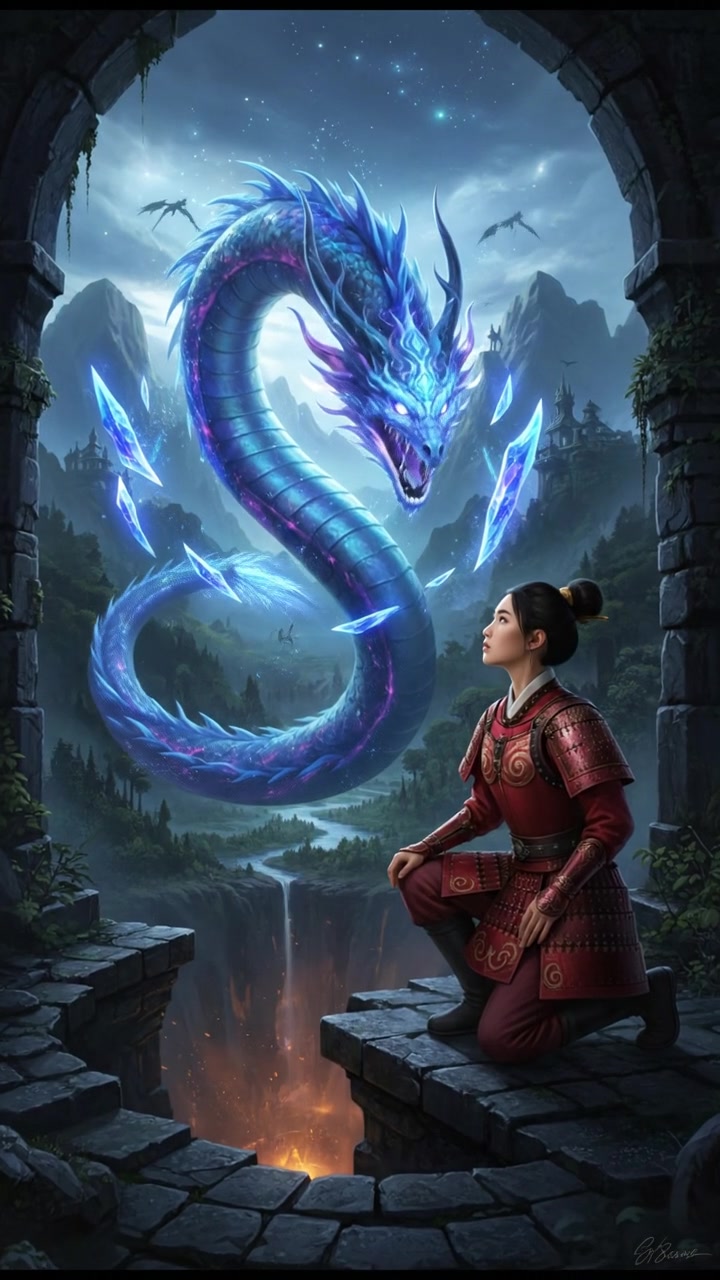 receiving guidance from a mystical being who challenges their intentions