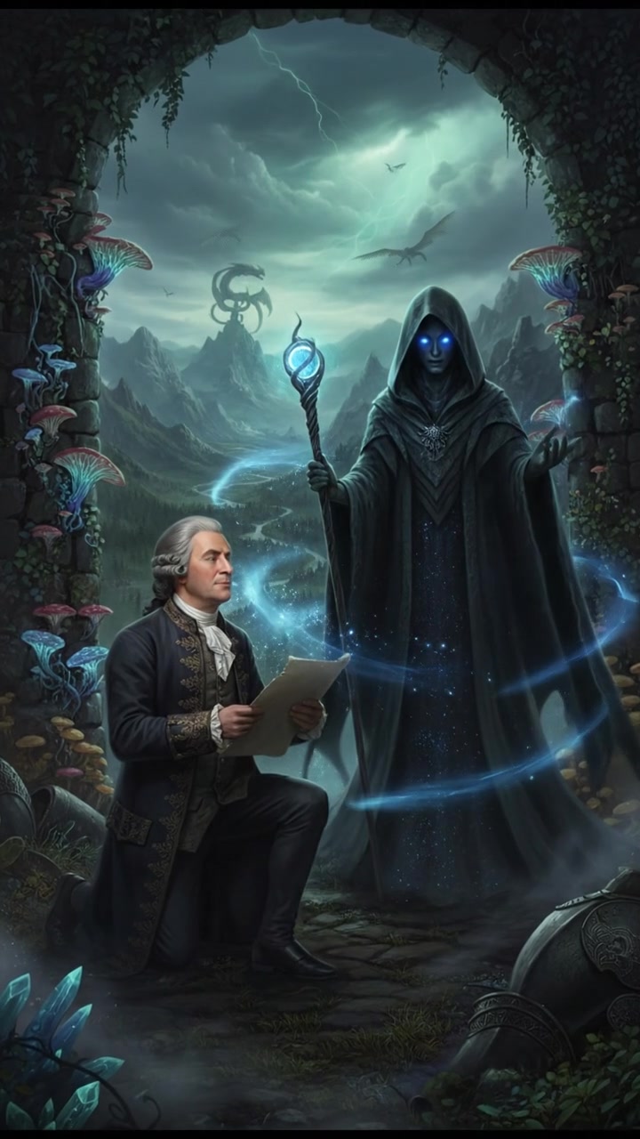 receiving guidance from a mystical being who challenges their intentions