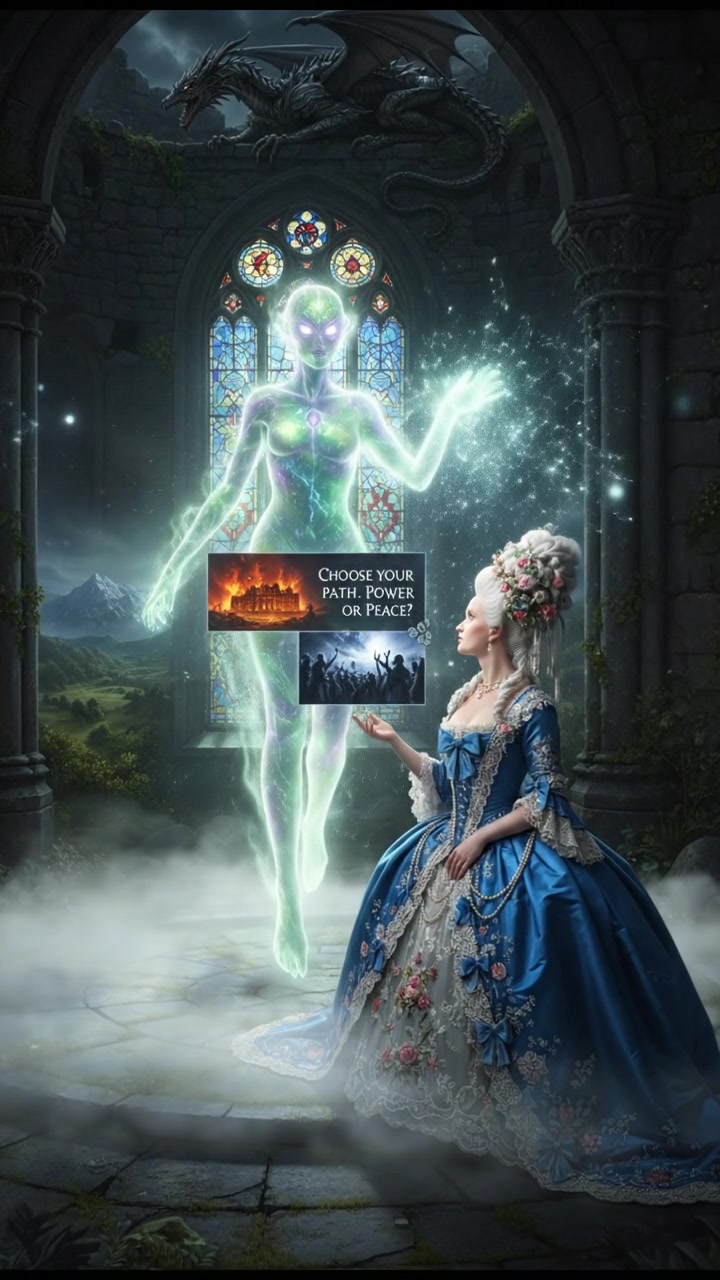 receiving guidance from a mystical being who challenges their intentions