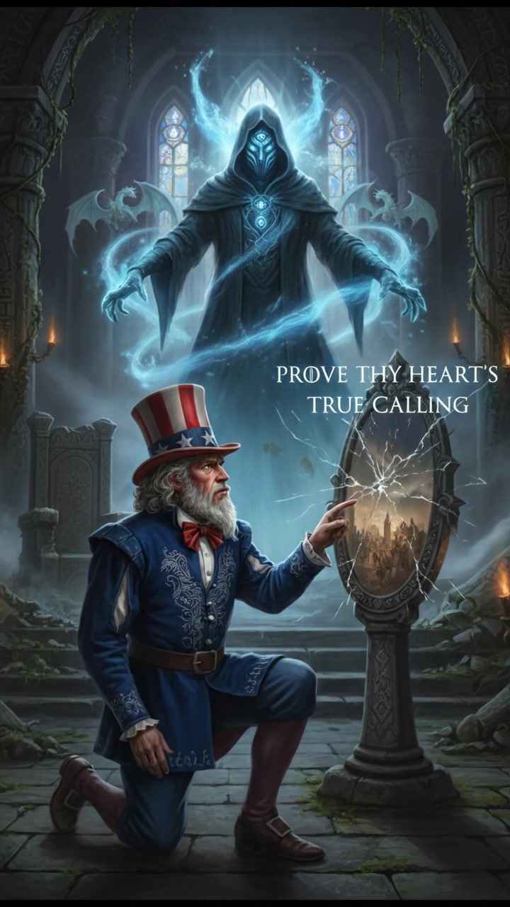 receiving guidance from a mystical being who challenges their intentions