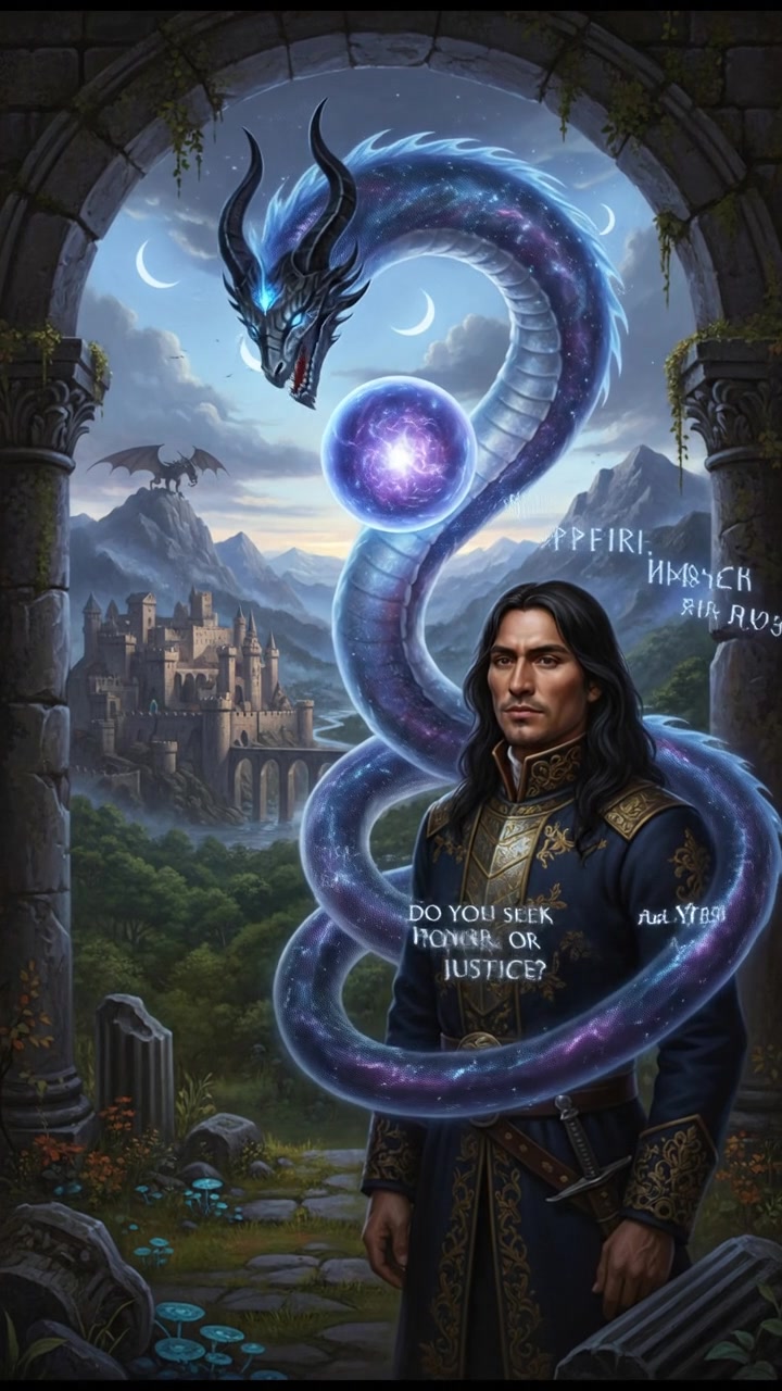 receiving guidance from a mystical being who challenges their intentions