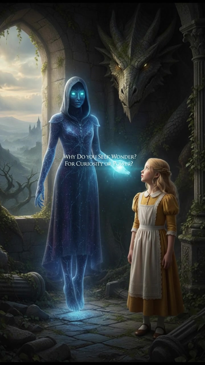 receiving guidance from a mystical being who challenges their intentions