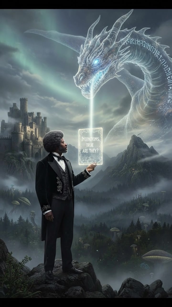 receiving guidance from a mystical being who challenges their intentions