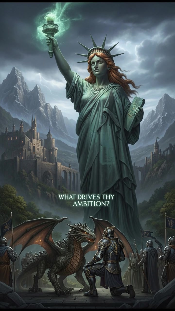 receiving guidance from a mystical being who challenges their intentions