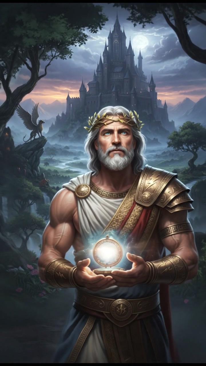 holding a glowing token or locket that leads them toward their lost love