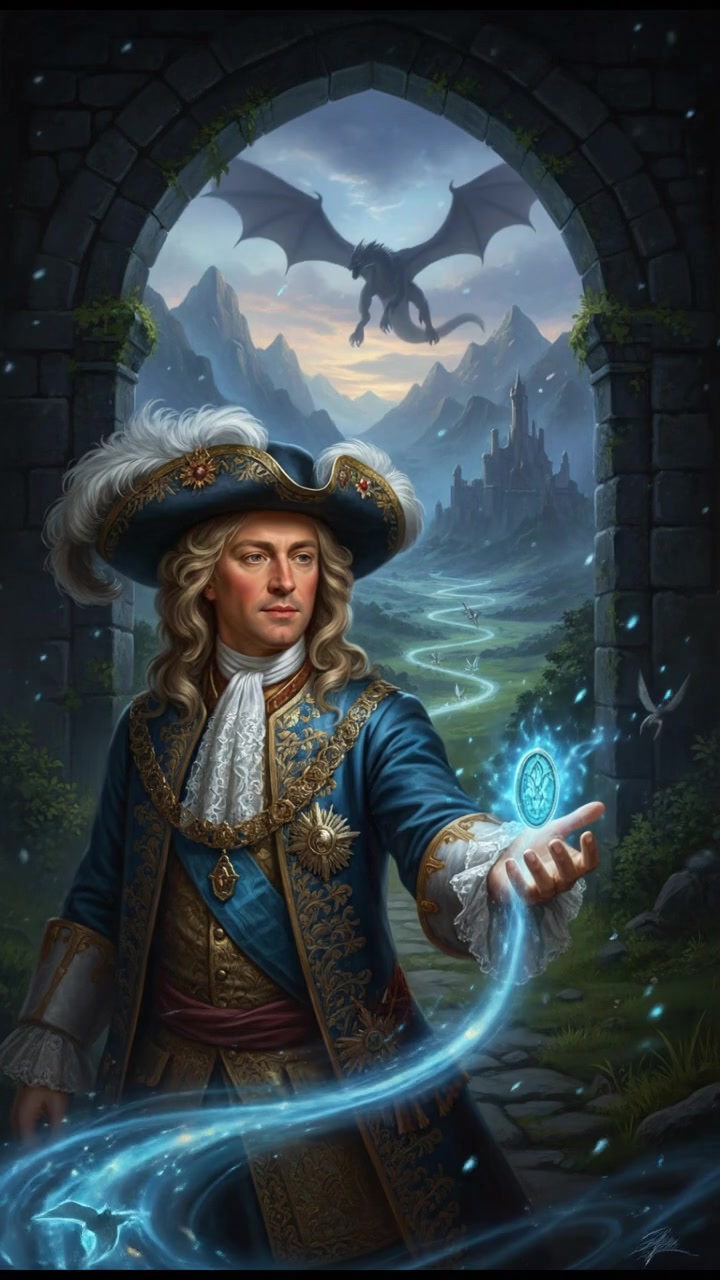 holding a glowing token or locket that leads them toward their lost love