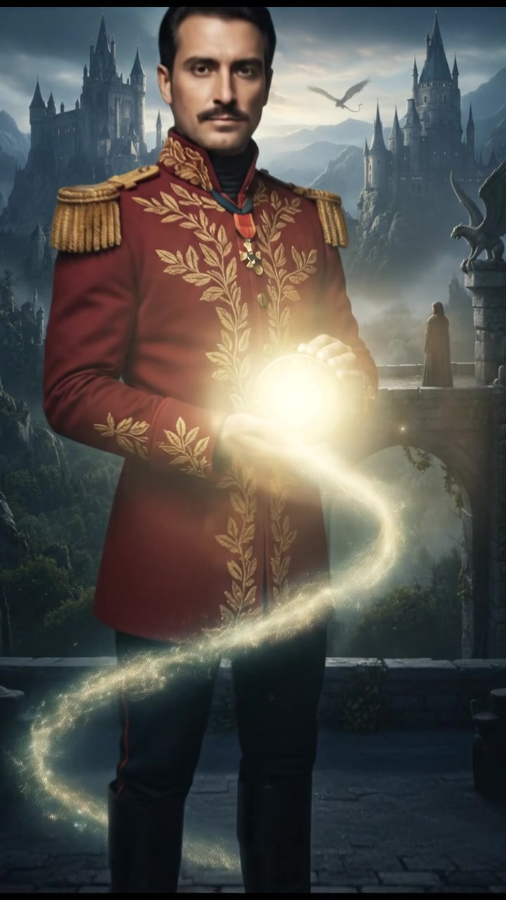 holding a glowing token or locket that leads them toward their lost love