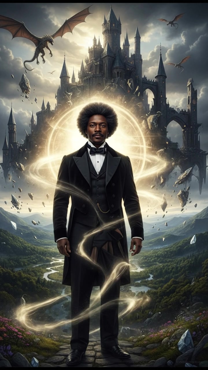 finally reaching their beloved surrounded by light, the world shifting around them