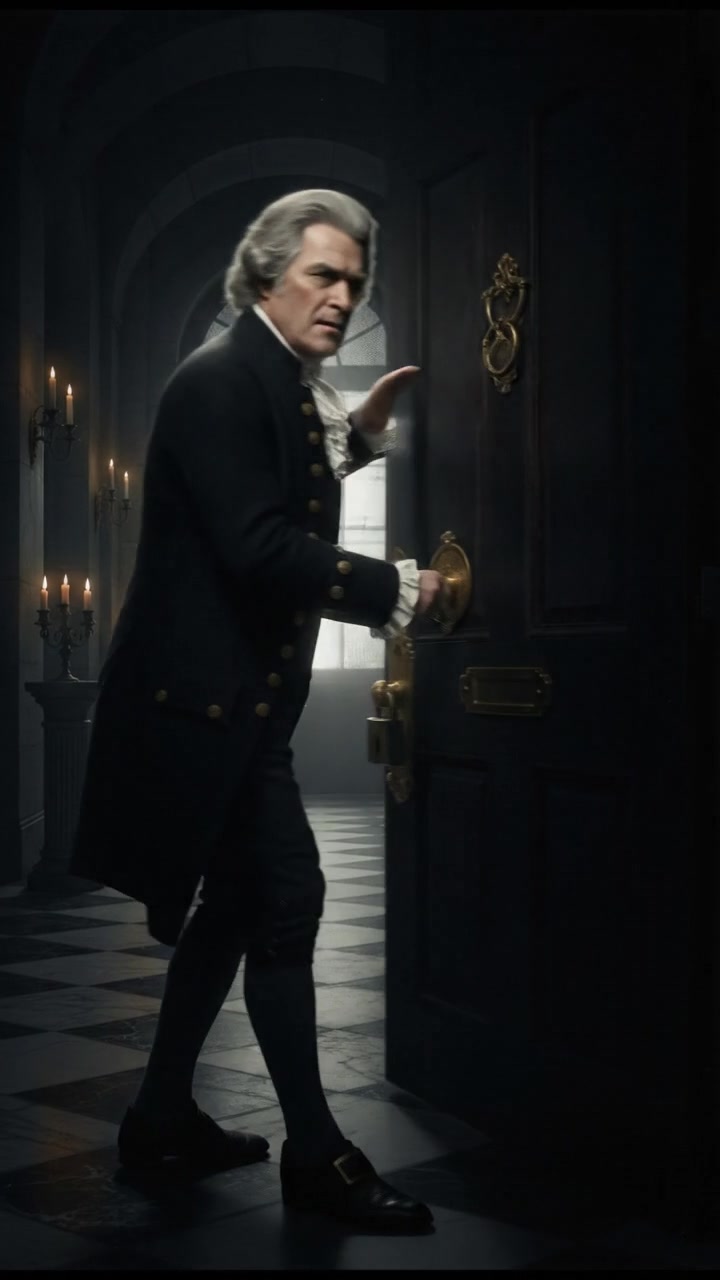 running toward the front door only to find it mysteriously locked again