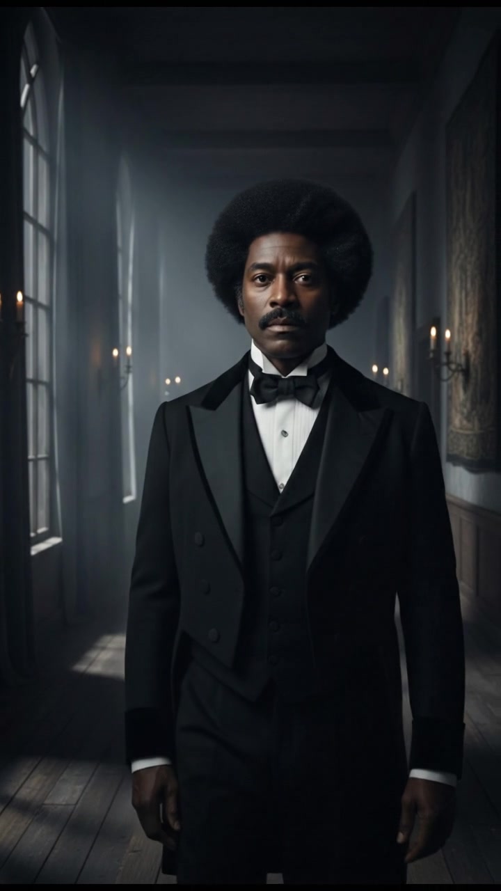 standing in a dimly lit hallway, shadows moving just beyond sight, suspenseful atmosphere