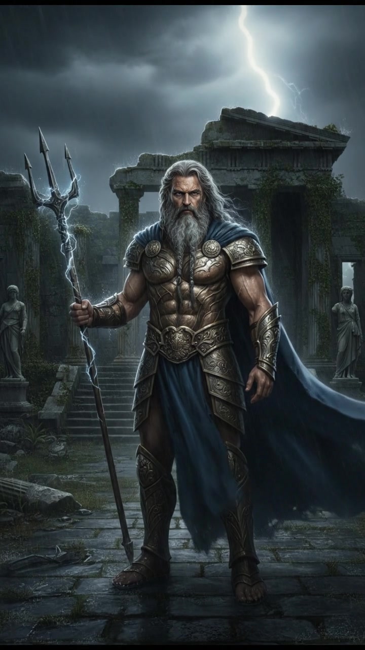 standing in front of an ancient mansion during a thunderstorm, lightning illuminating the scene