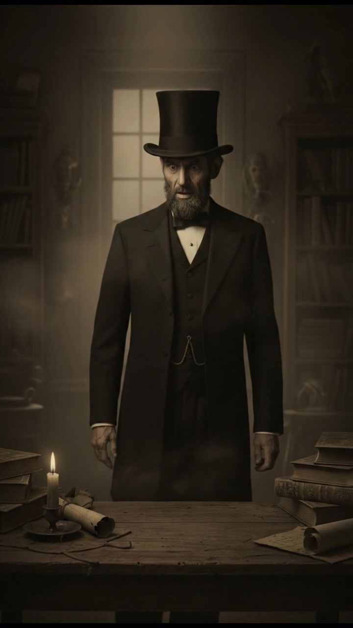 discovering a haunted object that begins to move on its own, eyes wide with shock