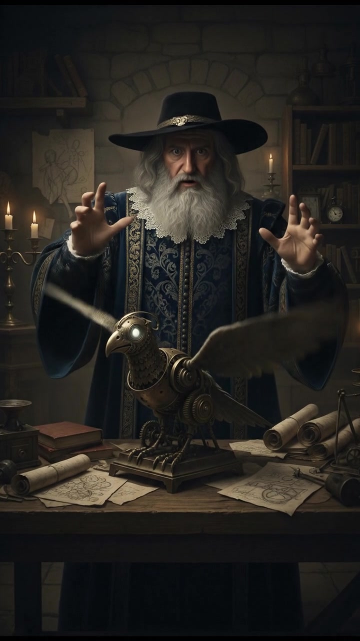 discovering a haunted object that begins to move on its own, eyes wide with shock