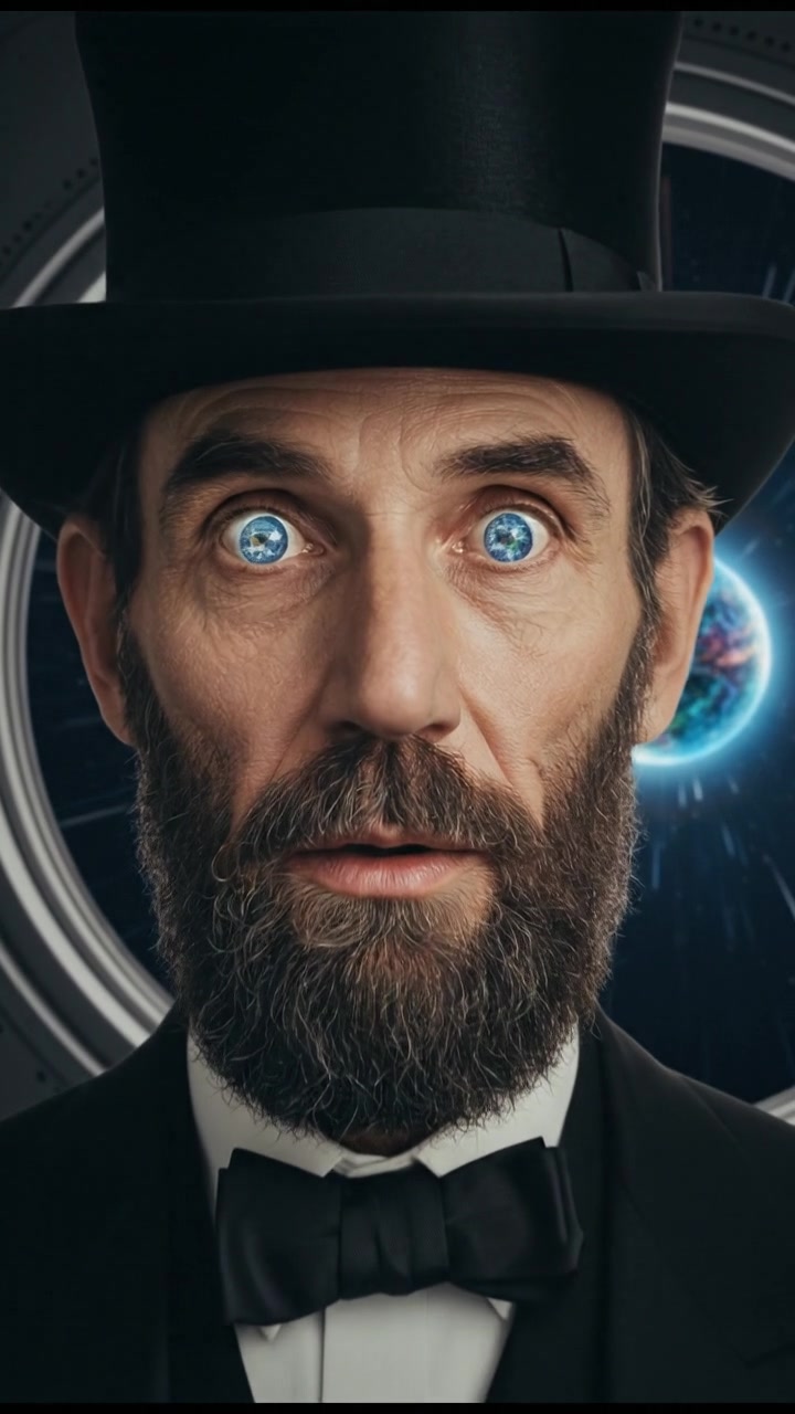 discovering a mysterious glowing object drifting in space, reflected in their wide eyes