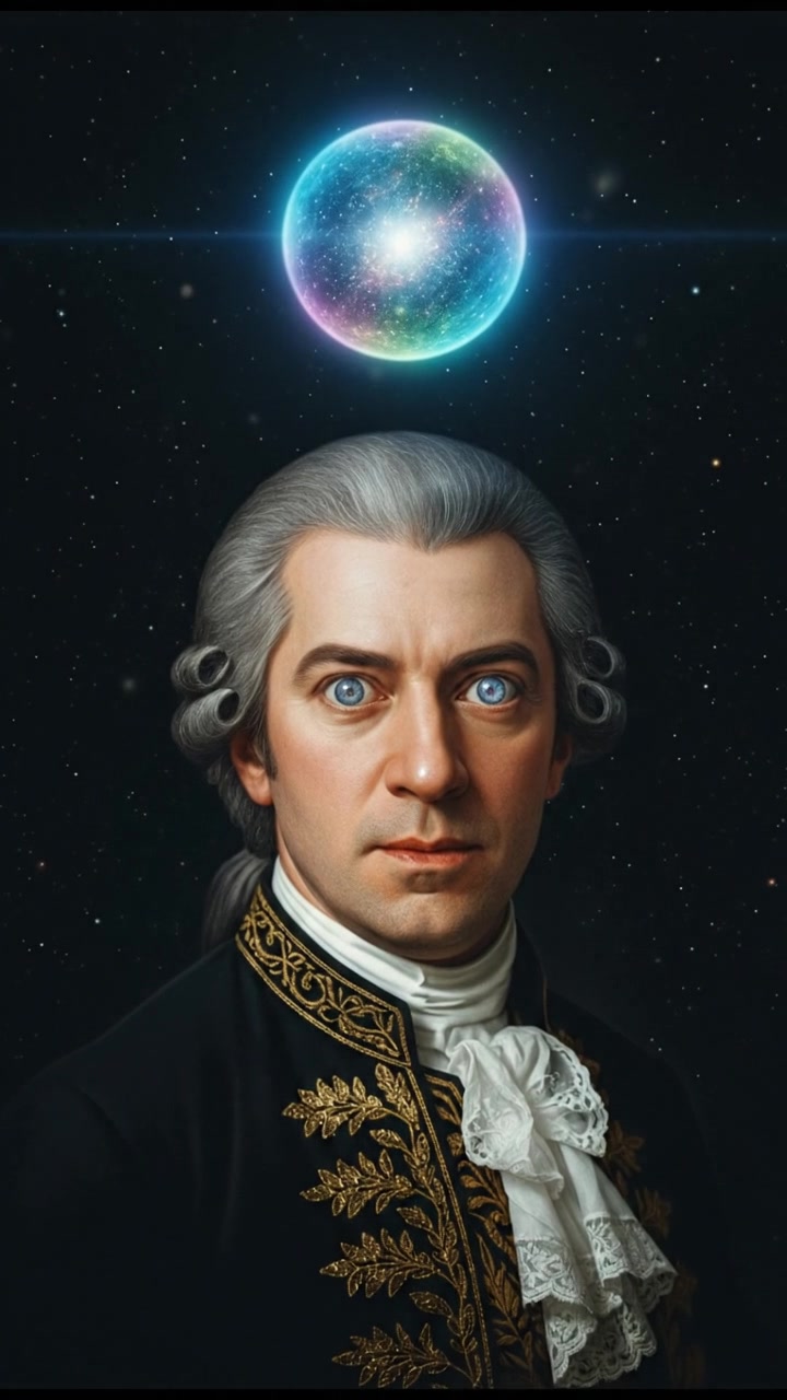 discovering a mysterious glowing object drifting in space, reflected in their wide eyes