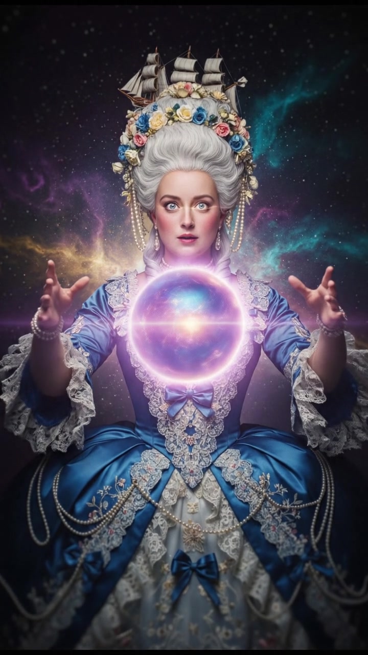 discovering a mysterious glowing object drifting in space, reflected in their wide eyes