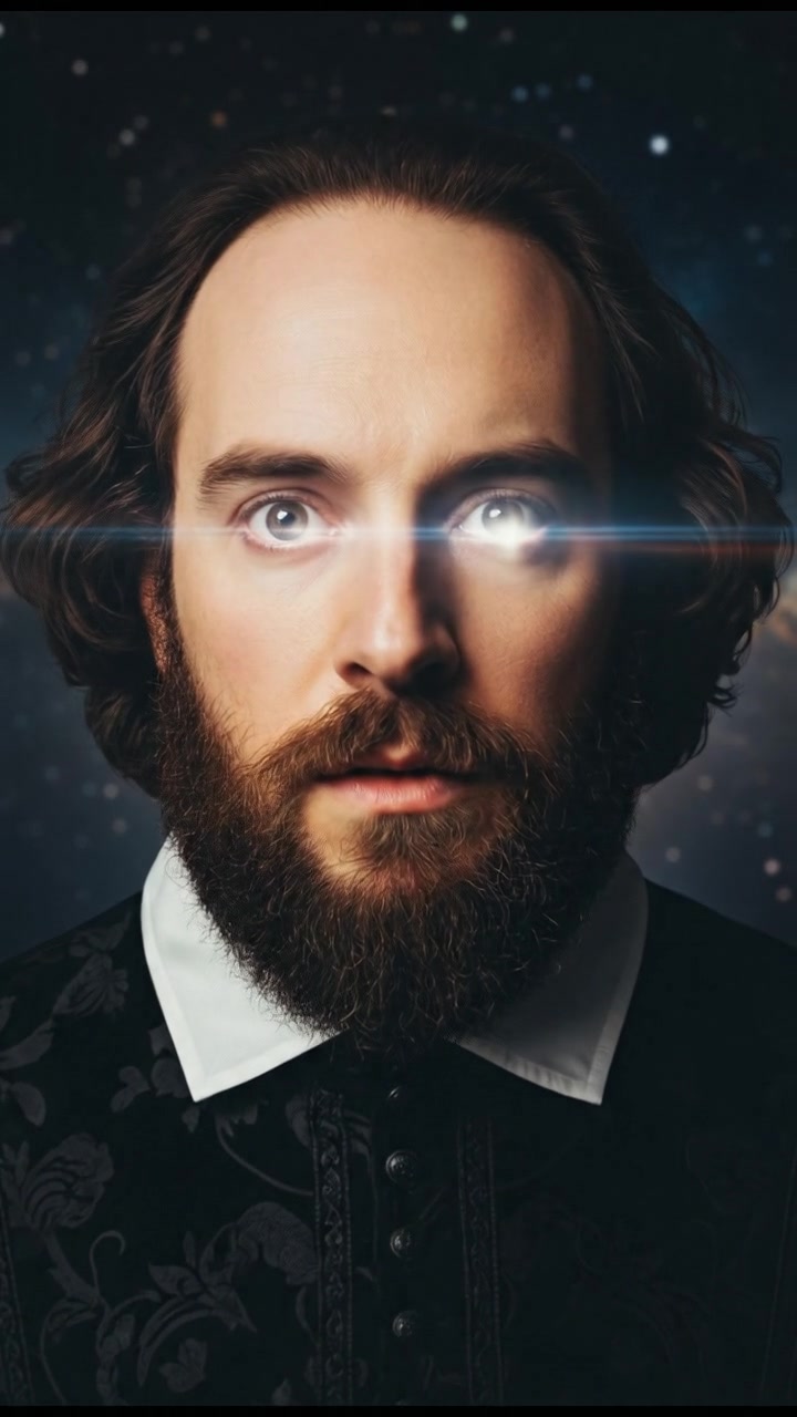 discovering a mysterious glowing object drifting in space, reflected in their wide eyes