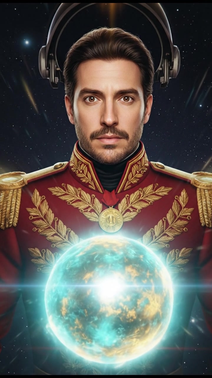 discovering a mysterious glowing object drifting in space, reflected in their wide eyes