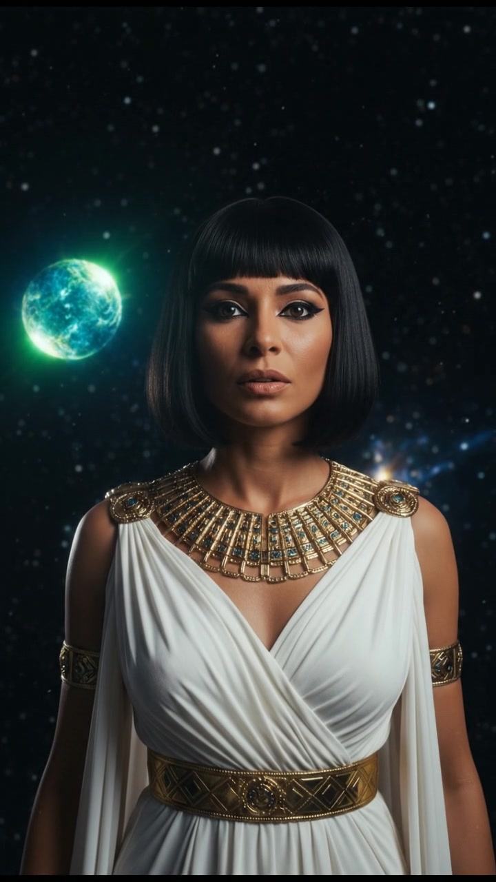 discovering a mysterious glowing object drifting in space, reflected in their wide eyes