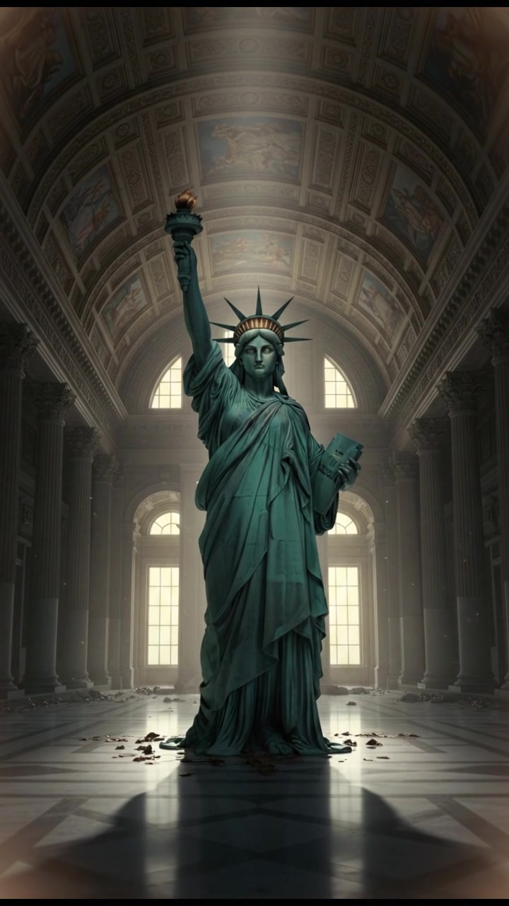 entering a grand hall where they shouldn’t be seen, elegant and tense