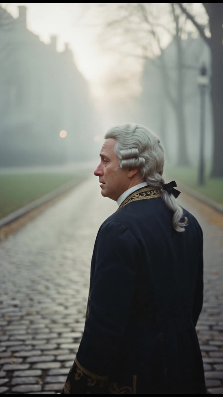 looking back over the shoulder, walking down a misty road, heartbreak in their eyes