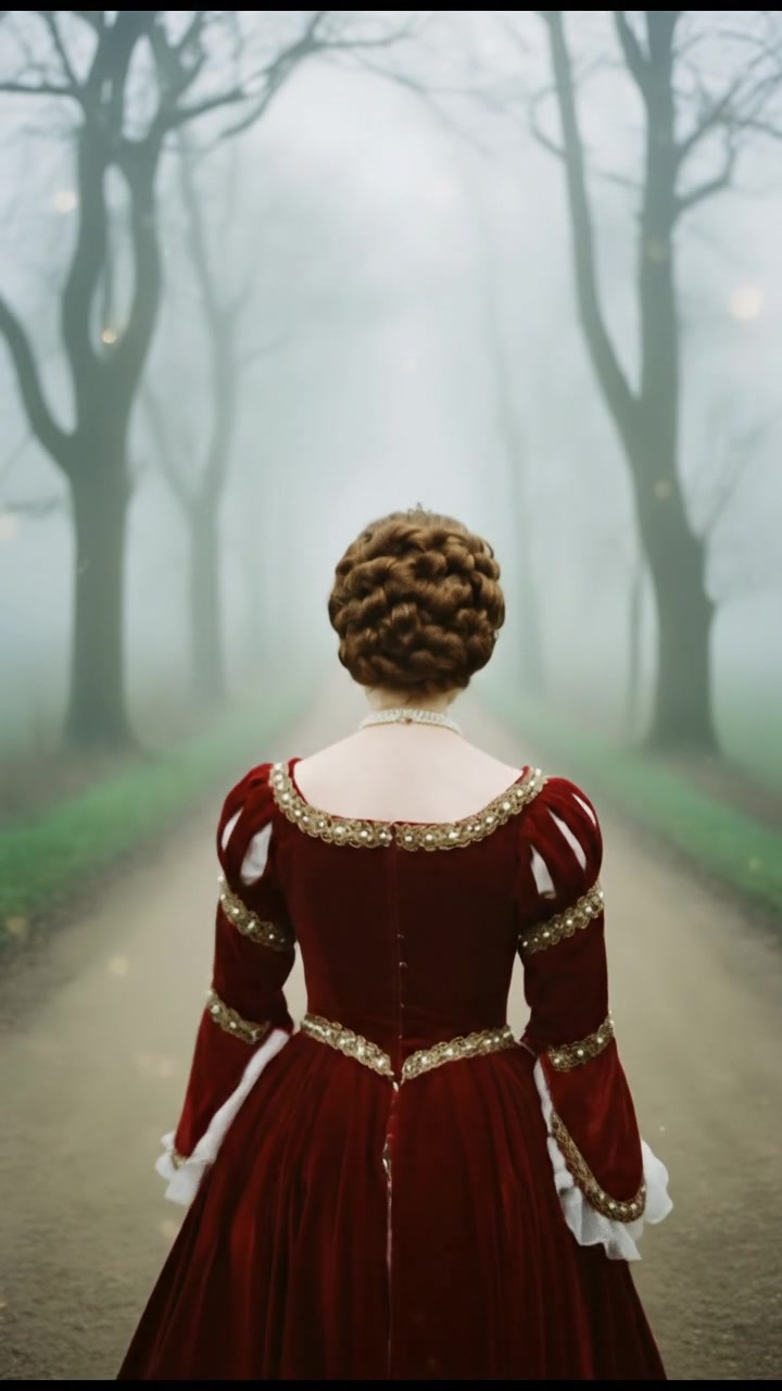 looking back over the shoulder, walking down a misty road, heartbreak in their eyes