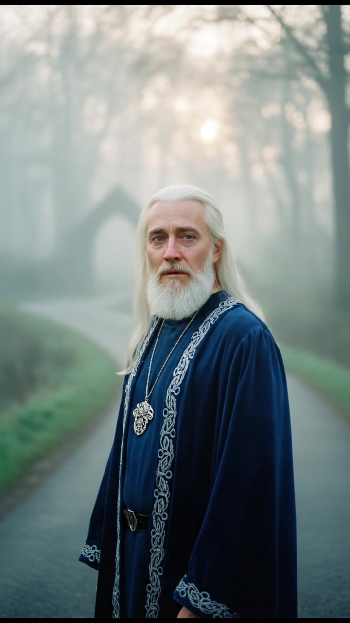 looking back over the shoulder, walking down a misty road, heartbreak in their eyes