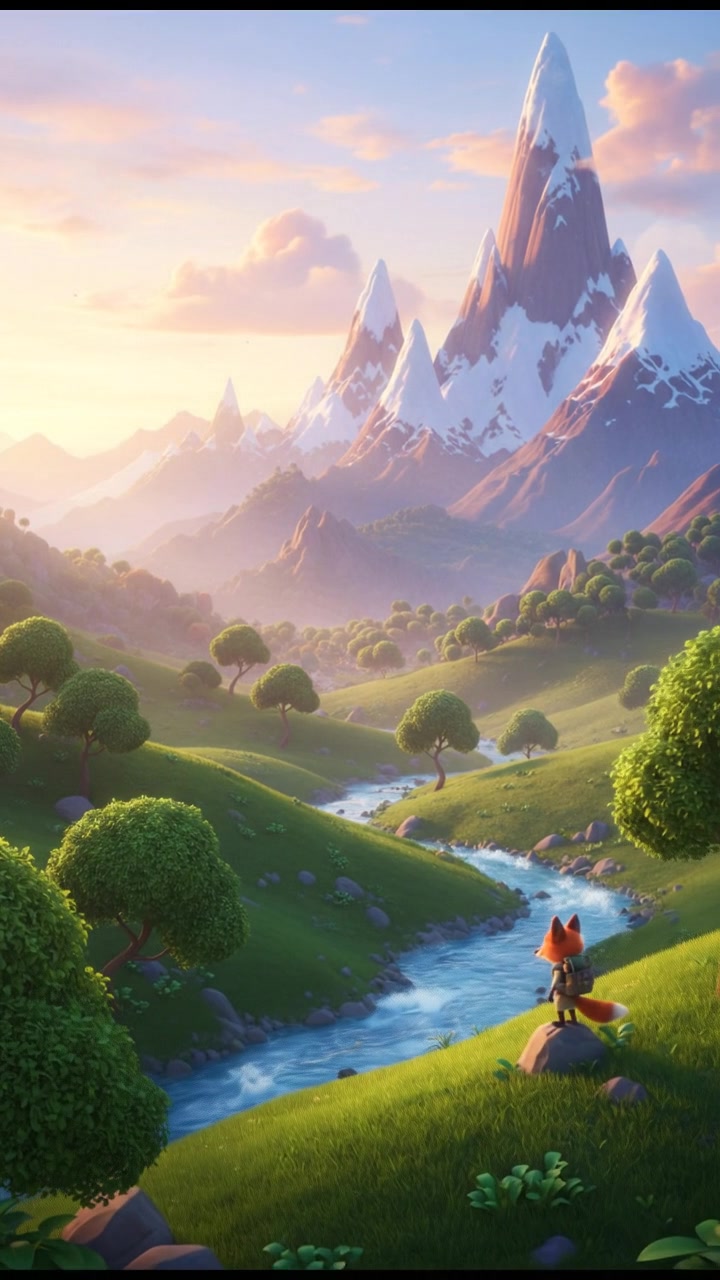 Heartfelt Cat Crying at the Mountain