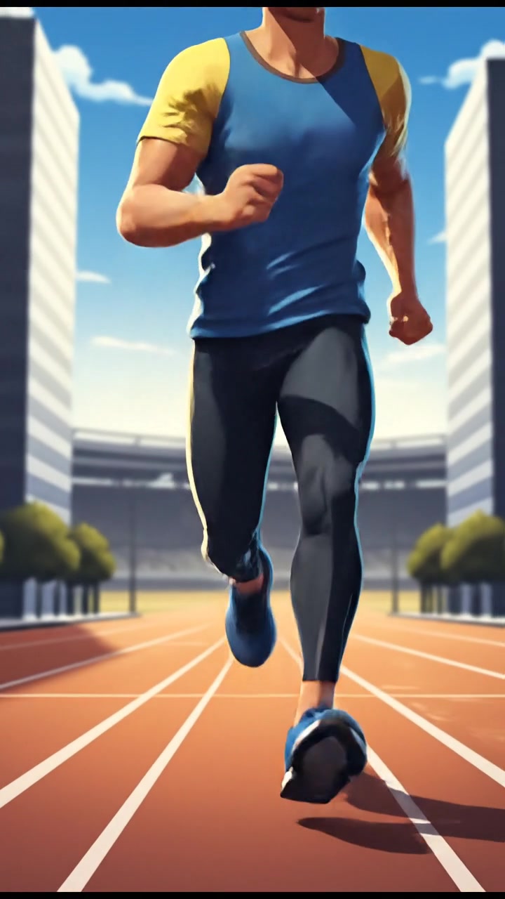 A close-up of Arjun's feet hitting the ground, emphasizing his motion and determination.