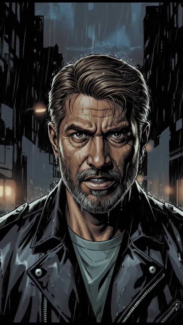 A determined close-up of Raj's face as he vows to follow his partner's vision.