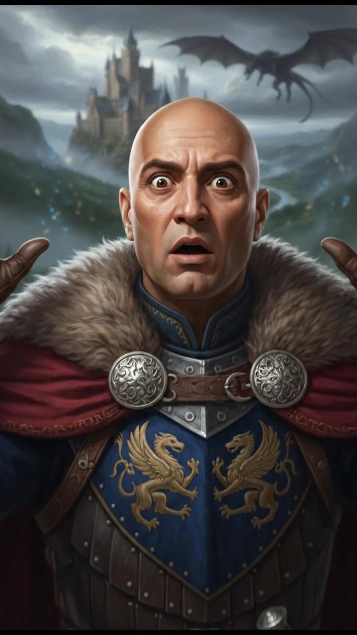 A close-up of Carlos, looking astonished, with his hands raised in surprise.