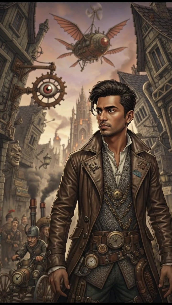 The Arjun standing on a street corner, his face showing determination as he looks towards the horizon.