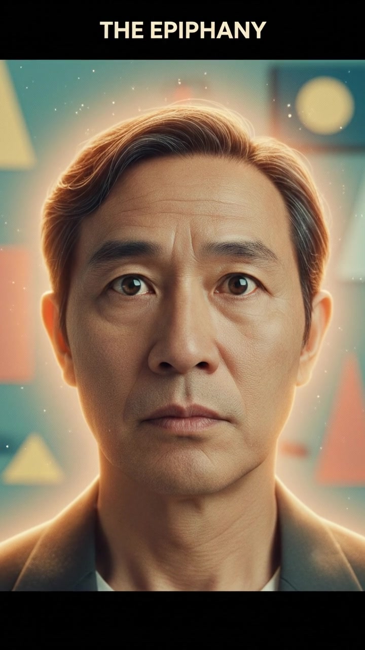 A close-up of Hiro's eyes, wide with realization, as a glowing energy surrounds him.