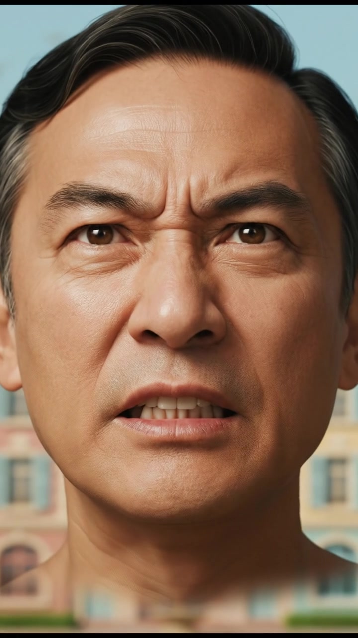 A close-up of Hiro, his face showing anger as he shouts into the air.