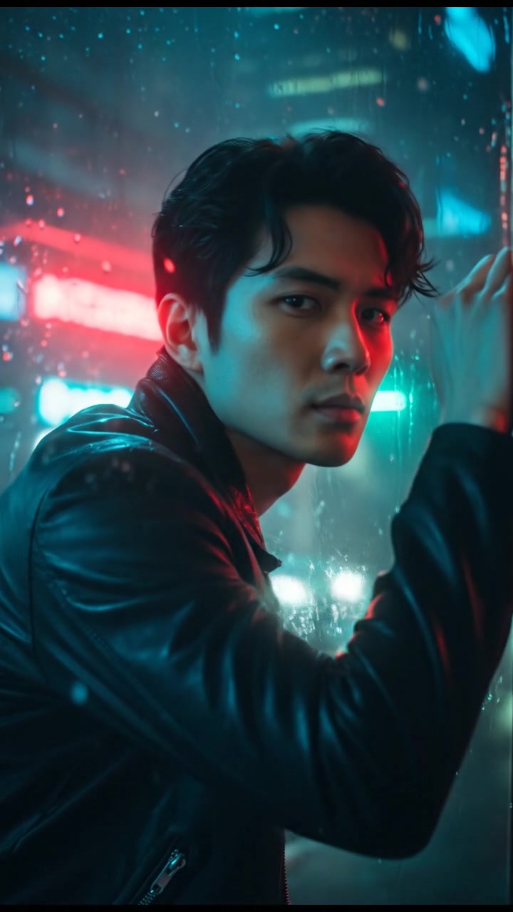 A close-up of Ken leaning away, his eyes sharp and focused.